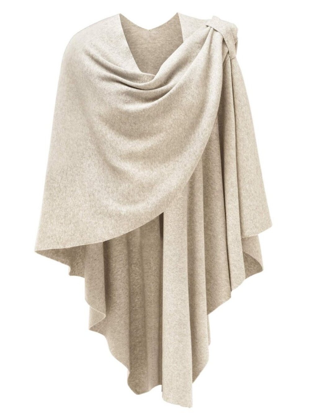 Womens Cross Front Poncho Shawl Wrap Elegant Wedding Formal Gift